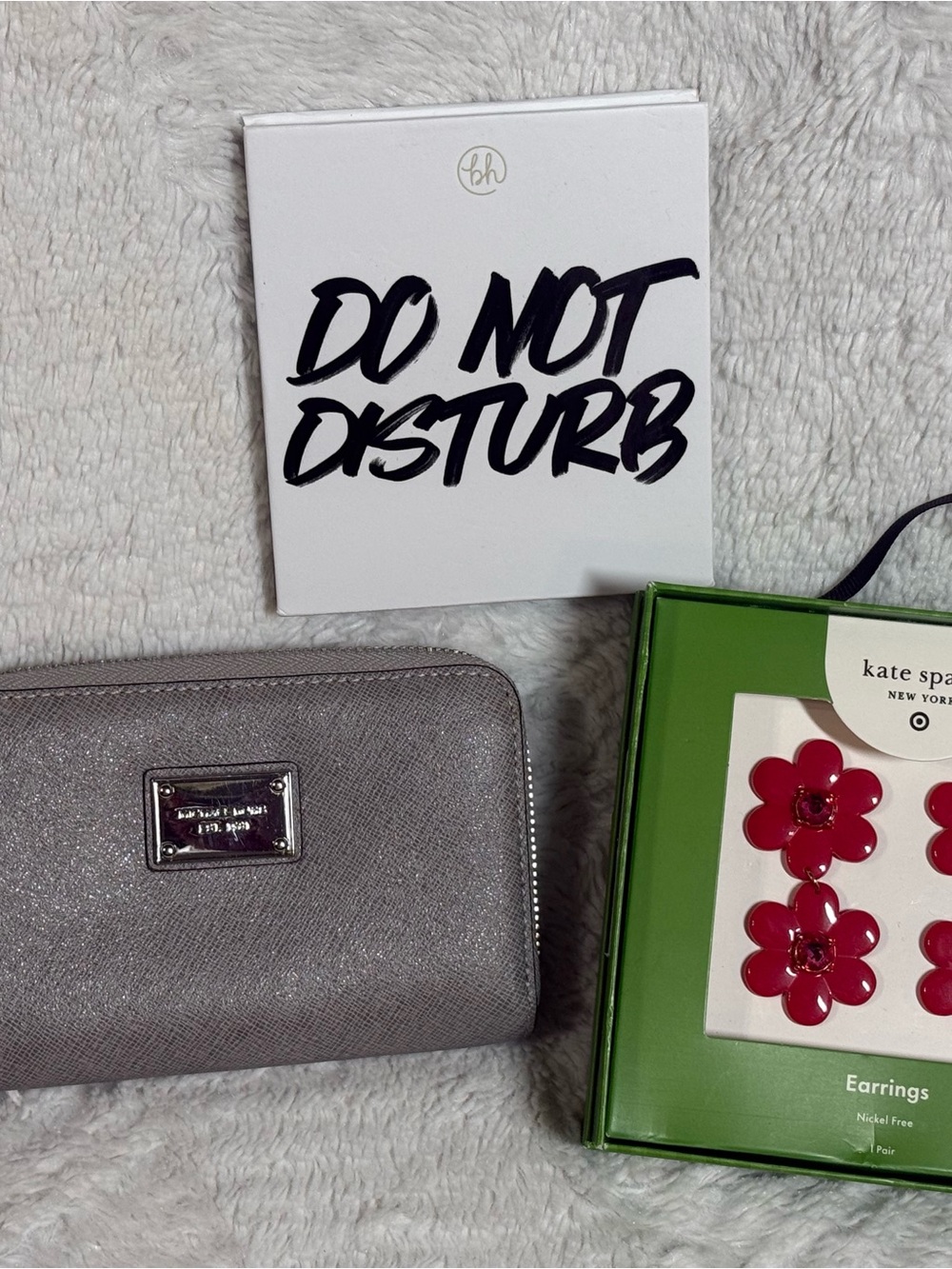 NIP Bundle!  Kate Spade Earrings, Michael Kors wristlet, & Do Not Disturb Shadow